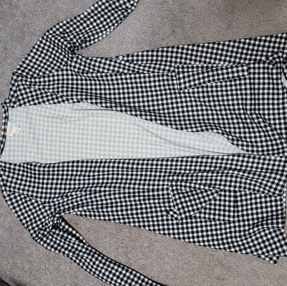 Black and White plaid Caroline Cardigan